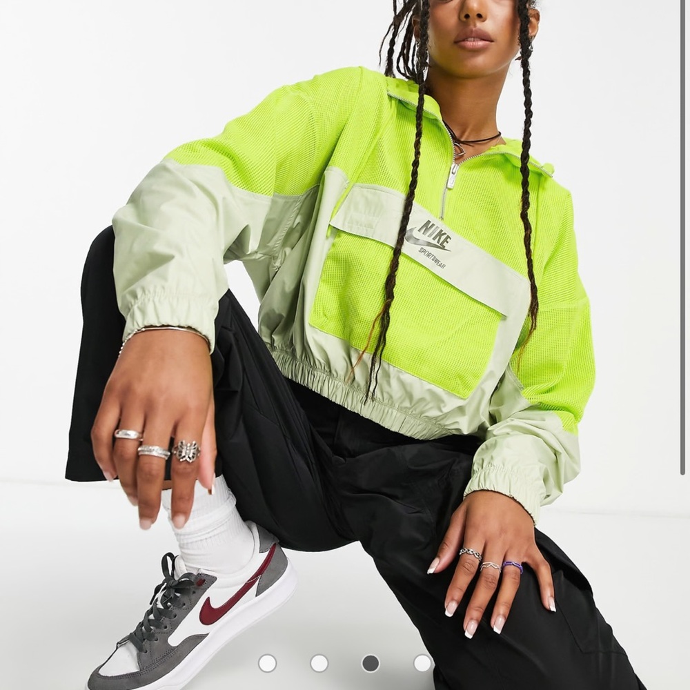 Nike Women's Neon Green mesh Jacket - Picture 2 of 6